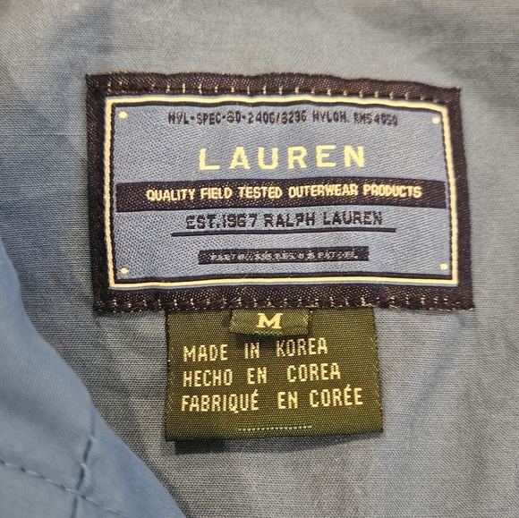 Ralph Lauren Periwinkle Blue Hooded Women Medium Full Zip Outdoor Rain Jacket - Picture 5 of 10